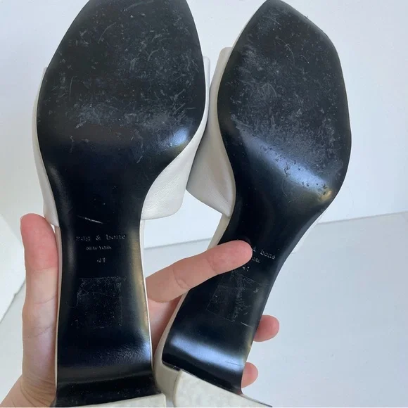 rag & bone Cream Mules - Picture 7 of 10
